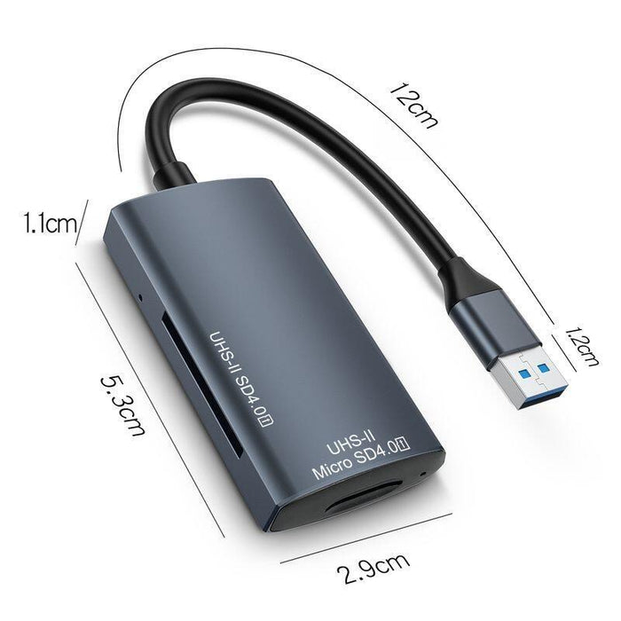 Lector De Tarjetas 4.0 - Ls130 Conexión Usb Tipo C Ranuras Sd Y Micro Sd Gris