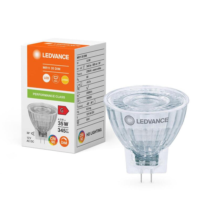 Ledv Led Reflektor 4,5-35w 927 Regulable Mr11 12v Gu4 36 25000h Eek G