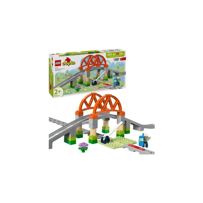 Lego 10426 Duplo Town Puente Ferroviario Y Rieles - Set De Expansión, Juguete De Construcción   10426