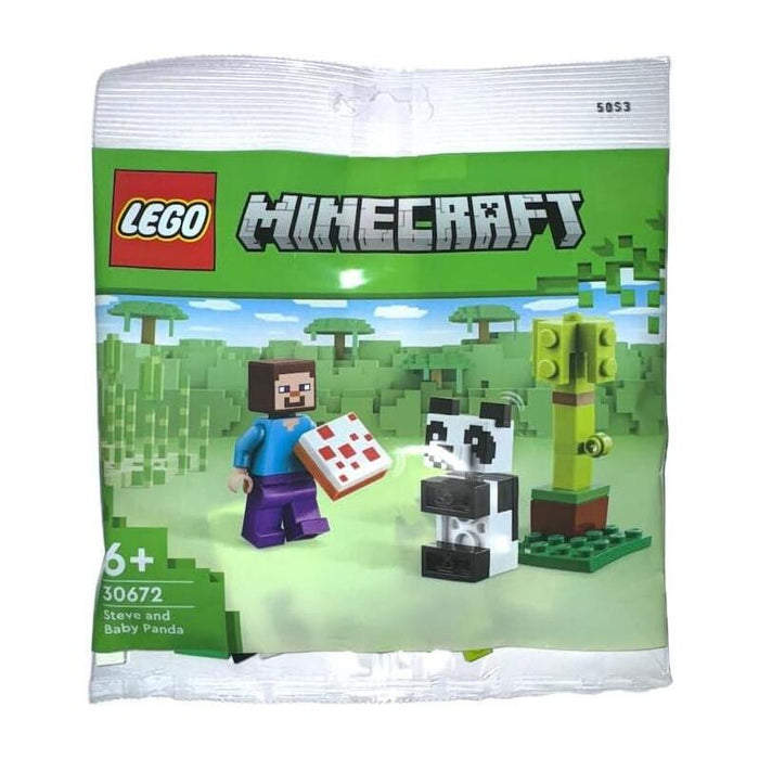 Lego 30672 Minecraft Steve Con Bebé Panda