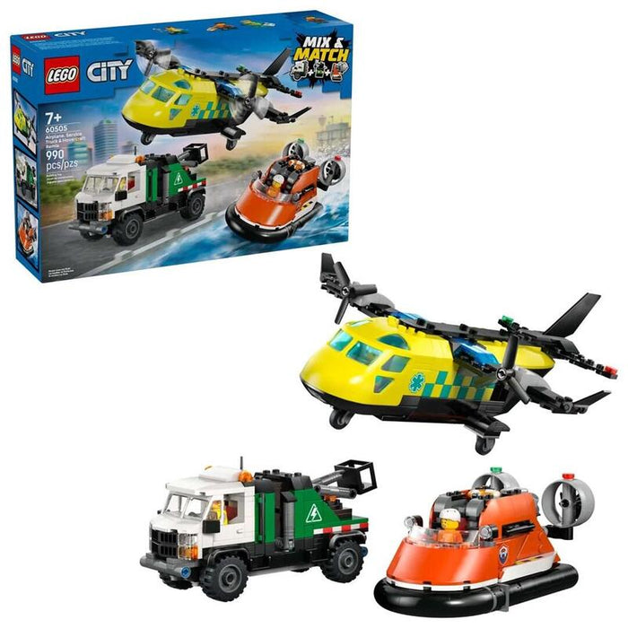 Lego 60505 City Kombinationsset Mit Flugzeug, Wartungsfahrzeug Und Luftkissenboot 60505