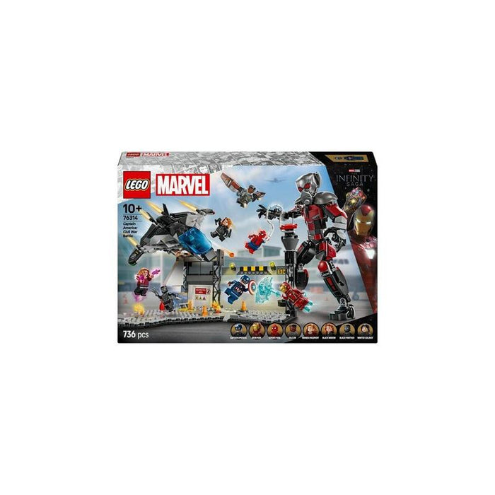 Lego 76314 Marvel Super Heroes Capitán América: Duelo De Acción En La Guerra Civil Juguete De Construcción   76314