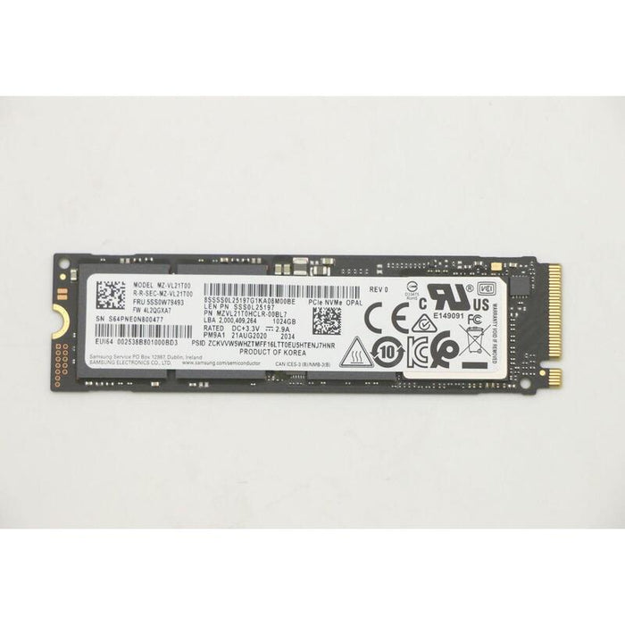 Lenovo Ssd 1tb M.2 2280 Pcie Nvme With Opal 2.0