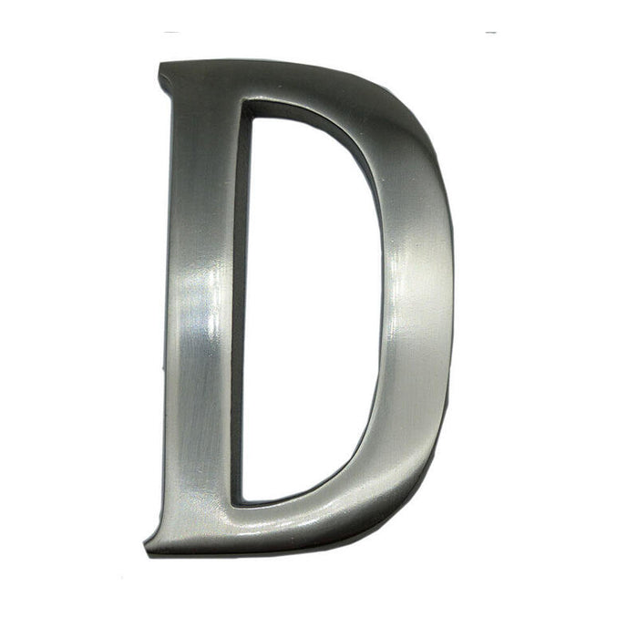 Letra D Niquel Mate 10cm Fijación Invisible Edm
