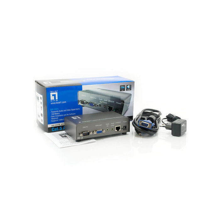 Levelone Ave-9201 Vga Transmisor De Audio/Video Cat5 De 1 Puerto
