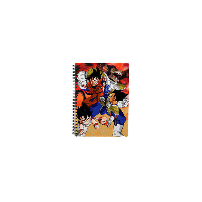 Libreta Efecto 3d 30x21cm Goku Vs Vegeta Dragon Ball Z