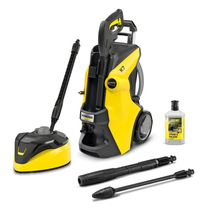 Limpiadora De Alta Presión Kärcher K 7 Power Flex Home Amarilla/Negra, Con Boquilla Turbo Y Limpiadora De Superficies T 7 1.317-302.0