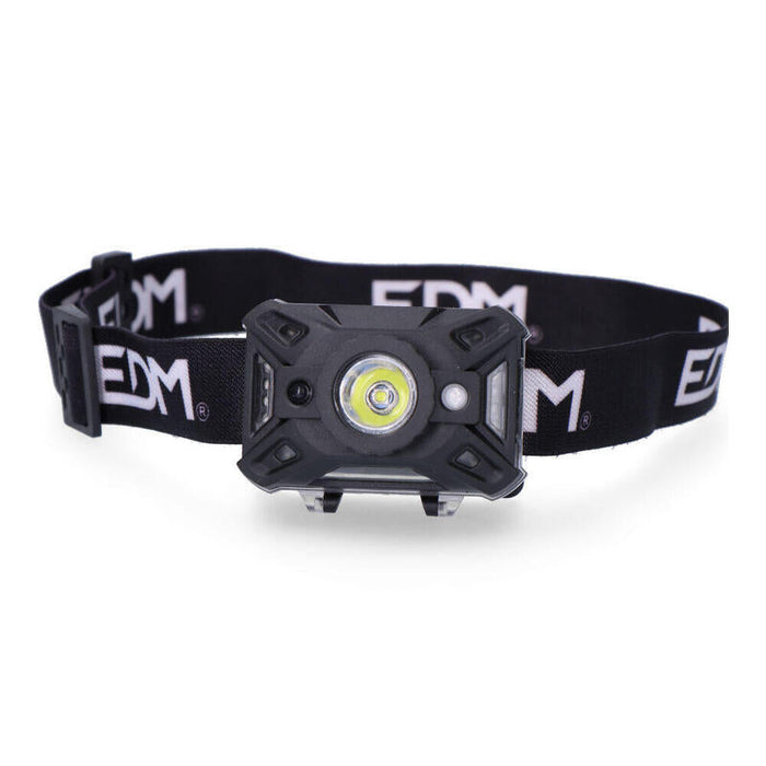 Linterna De Cabeza. Frontal. Con Sensor De Encendido/Apagado 1 Led Cob 5w 7 Tipos De Luz 3xaaa (Incluidas) Edm