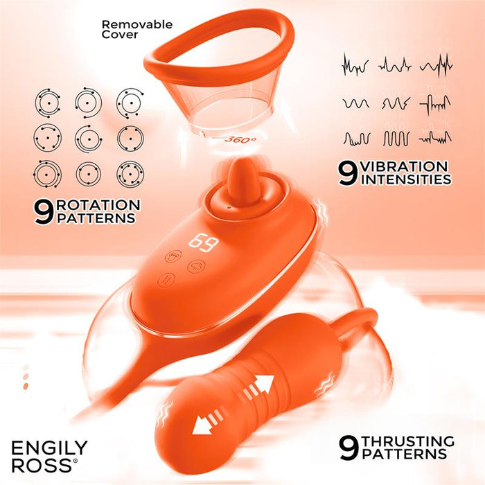 Lizer Pro Estimulador Con Lengua Oscilante, Bomba De Vacio Y Huevo Con Up And Down