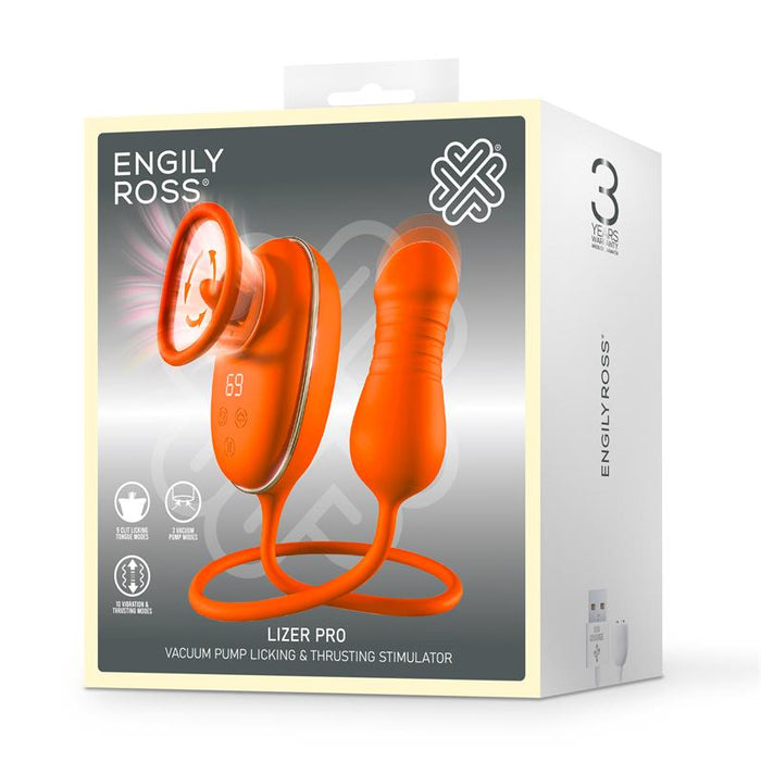 Lizer Pro Estimulador Con Lengua Oscilante, Bomba De Vacio Y Huevo Con Up And Down