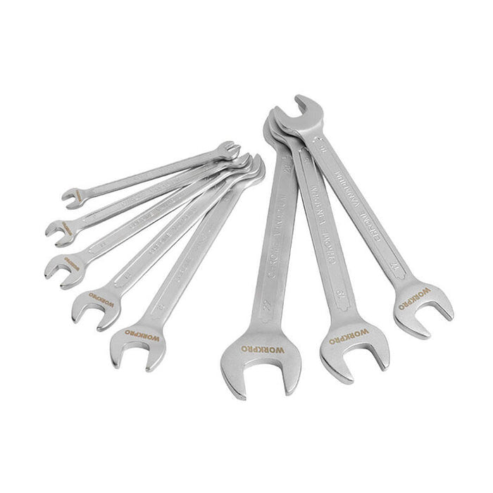 Llave Fija De Dos Bocas, Cromo Vanadio, Juego 8 Piezas
