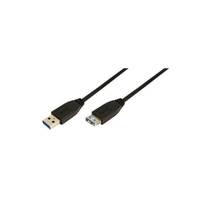 Logilink Cable Usb A -> A St / Bu 3.00m Alargo. Negro