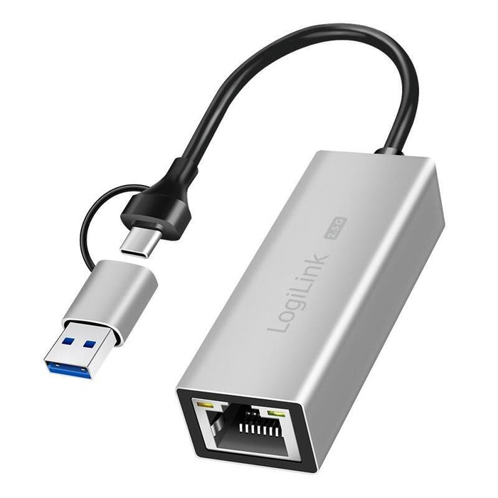 Logilink Usb Adapter, Usb 3.1, Usb-C To 2.5g Gigabit Ethernet