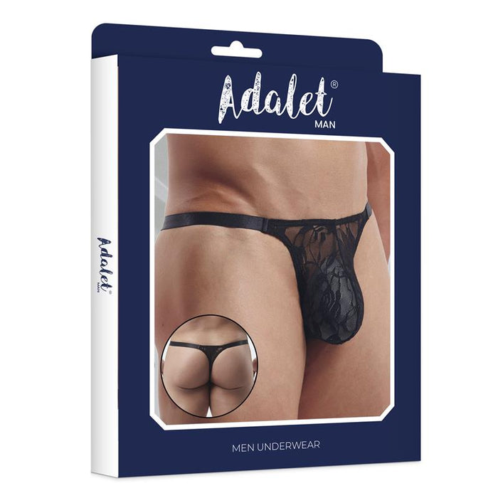 Luca Tanga De Encaje Negro Talla (Interno):S/M