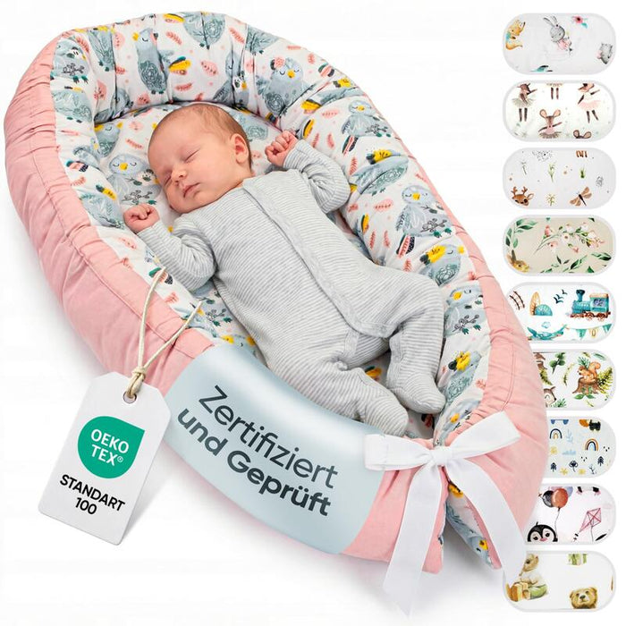 Lulando Babynem 80 X 45 Cm Rosa Vögelchen