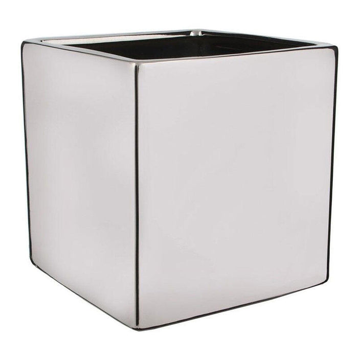 Macetero Chaz Cuadrado Plata A14x14x14cm. Mica Decorations