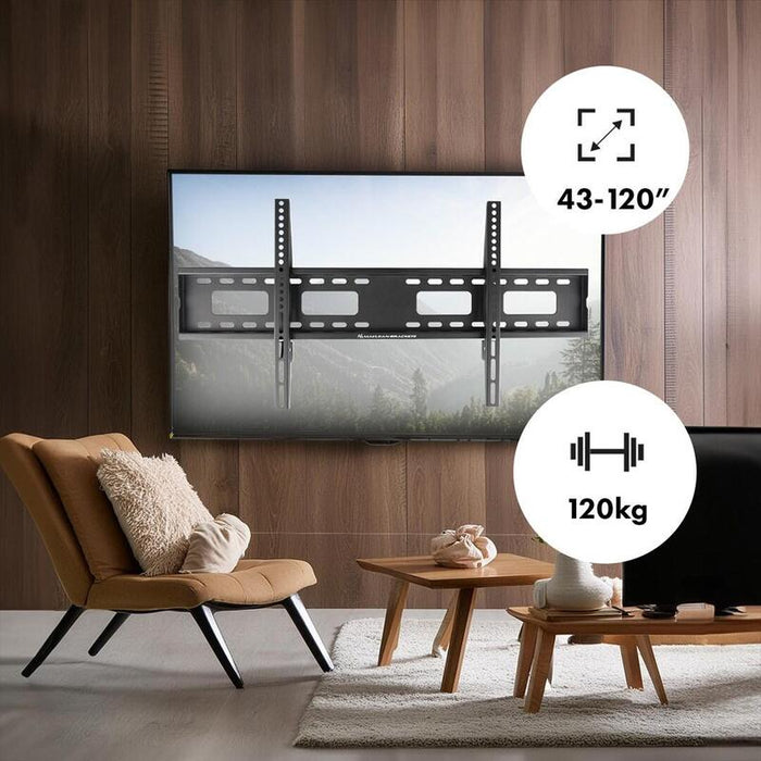 Maclean Mc-420 Soporte Para Tv,  Pared Para Pantallas De 43-120", Max Vesa 800x400, Carga Máx. 120kg