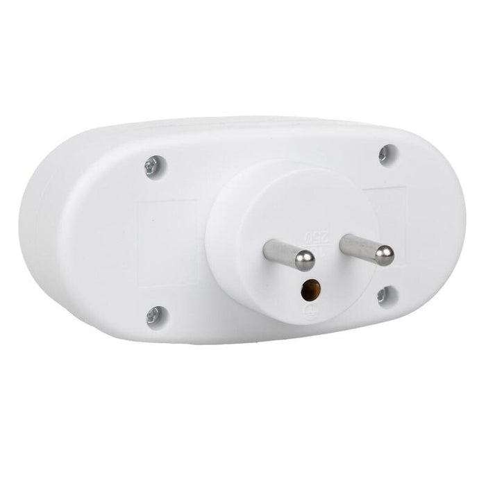 Maclean Mce337 E Base De Enchufe, Divisor Con 2 Tomas E Interruptor De Encendido/Apagado, Tipo E, 2x16a