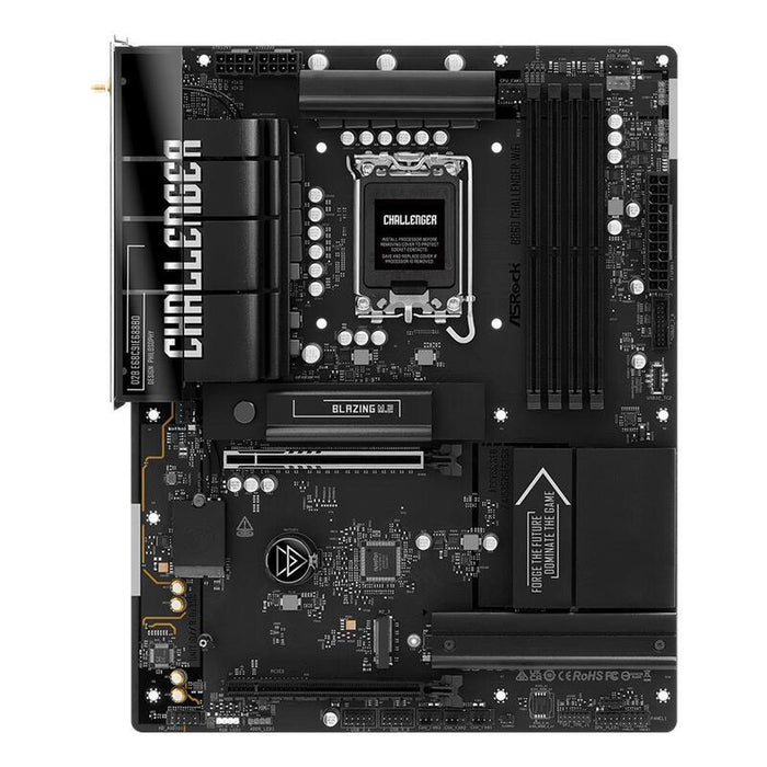 Mainboard Asrock Intel B860 Lga 1851 (Socket V1) Atx Ram Ddr5-Sdram 4xslots Wi-Fi Yes Bluetooth Yes 1xnumber Of M.2 (M) Slots B860challengerwifi
