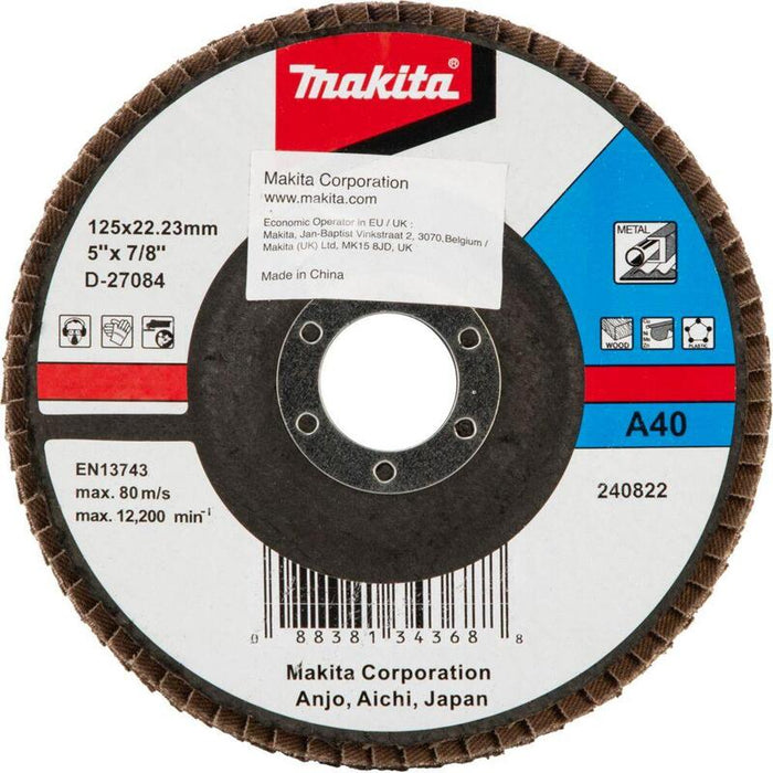 Makita Fächerschleifscheibe 125mm A40