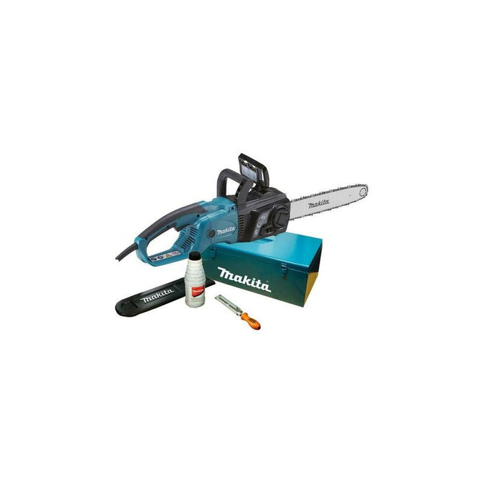 Makita Uc4051ak 2200w Negro, Azul Sierra Eléctrica, Motosierra Eléctrica Azul/Negro, 40 Cm, 14,5 M/S, 76,2 / 8 Mm (3 / 8"), 1,3 Mm, Negro, Azul, 0,2 L