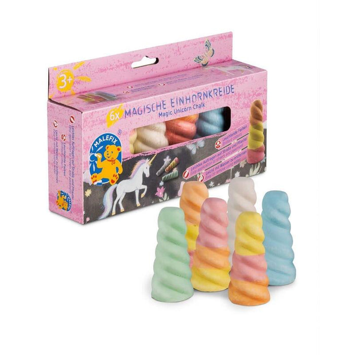 Malefix Strassenmalkreide 6er Paquete Unicornio