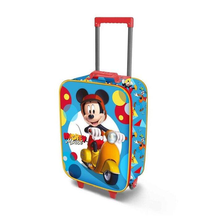 Maleta Trolley 3d Scooter Mickey Disney 52cm