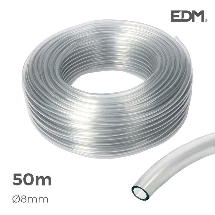 Manguera Cristal Transparente Ø Interior 8mm Ø Exterior 12mm Rollo 50m