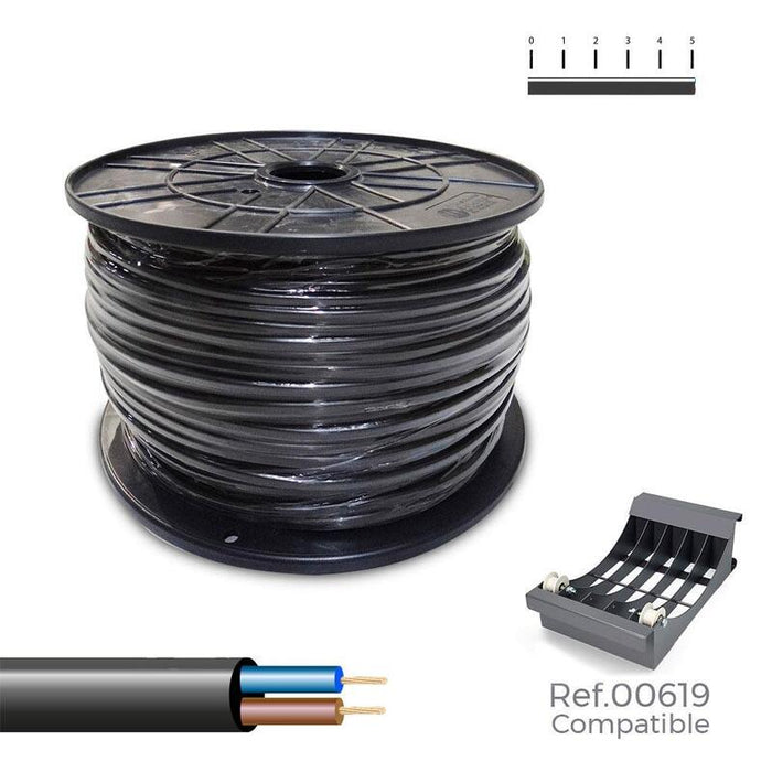 Manguera Tubular 2x1mm² Negra 300m.