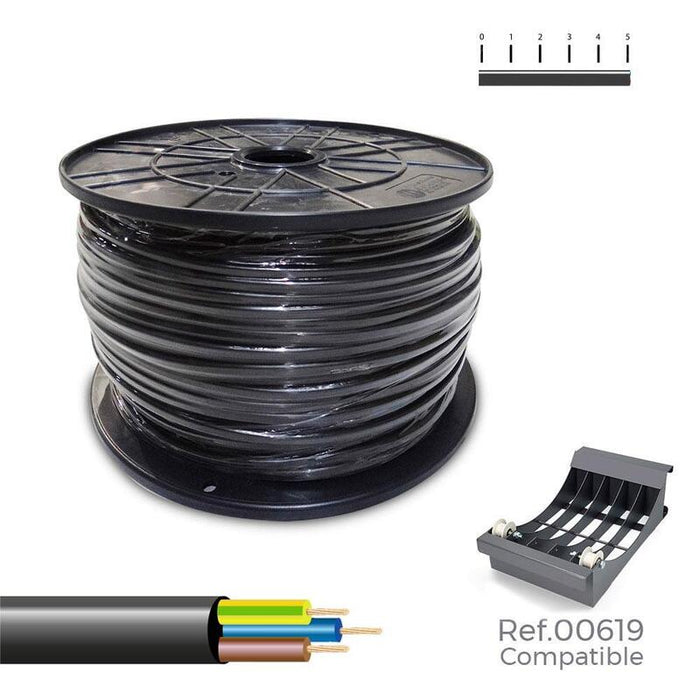Manguera Tubular 3g2,5mm² Negra 100m.