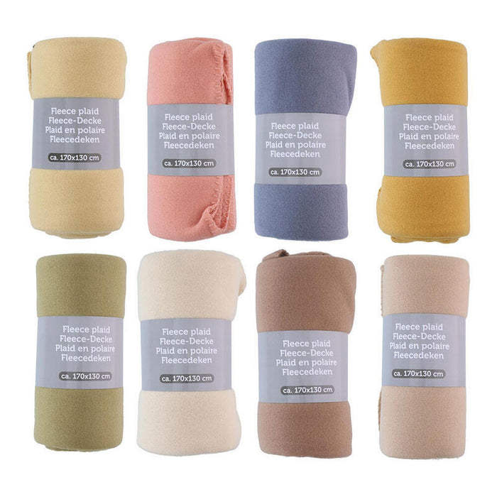 Manta Polar Fleece Colores Surtidos 130 X 170 Cm