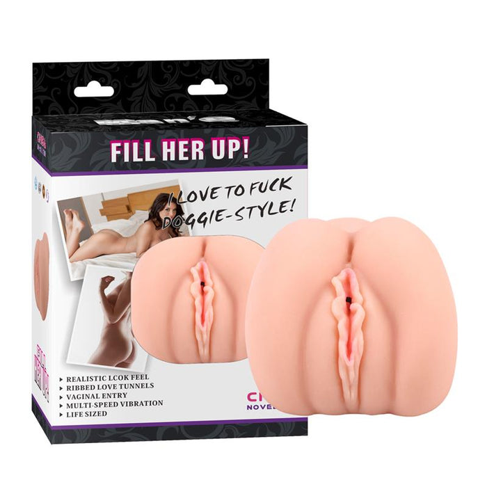 Masturbador Fill Her Up T-Skin 17.7 Cm Natural