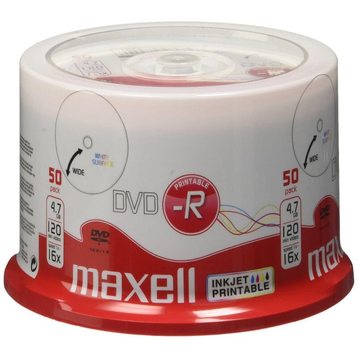Maxell Dvd-R 4.7, Inkjet White, Cake 50