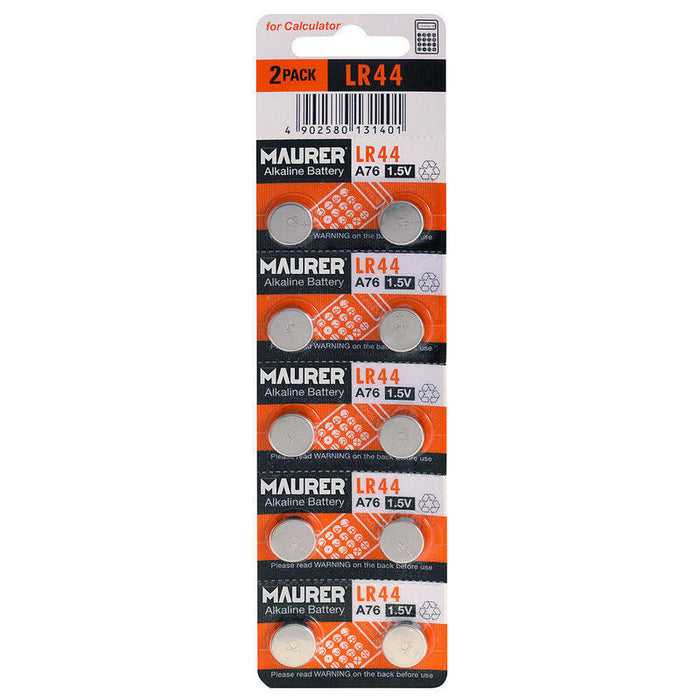Maxell Pila Boton Alcalina Lr44 Ag13 1,5v Blister*10