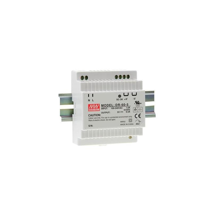 Mean Well Dr-60-12 Fuente Alimentación Conmutada Para Carril Din 54w 12vdc 4.5a
