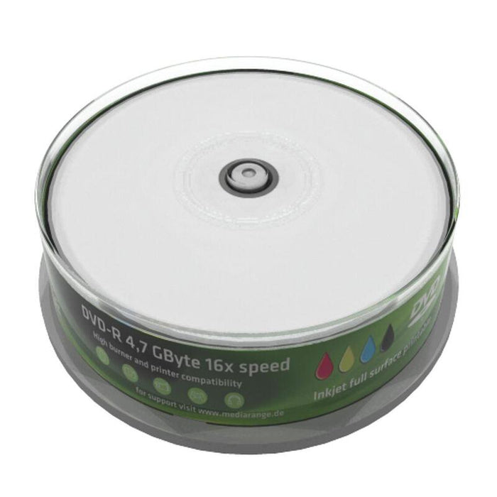 Mediarange Dvd-R 4.7gb  25pcs Spindel 16x Inkjet Full Printa