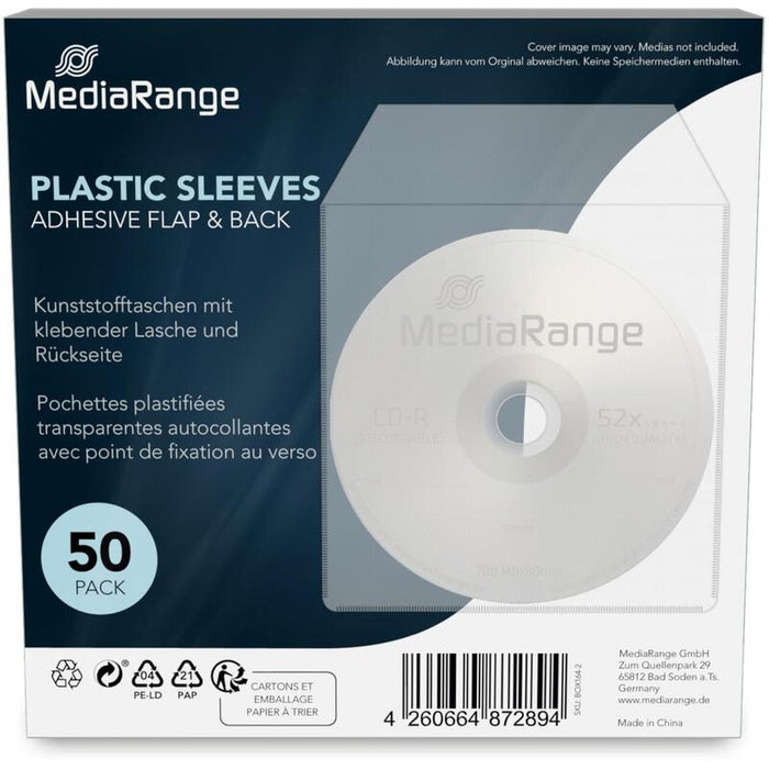 Mediarange Kummofftaschen M. Klebender Lasche, 50er-Pack
