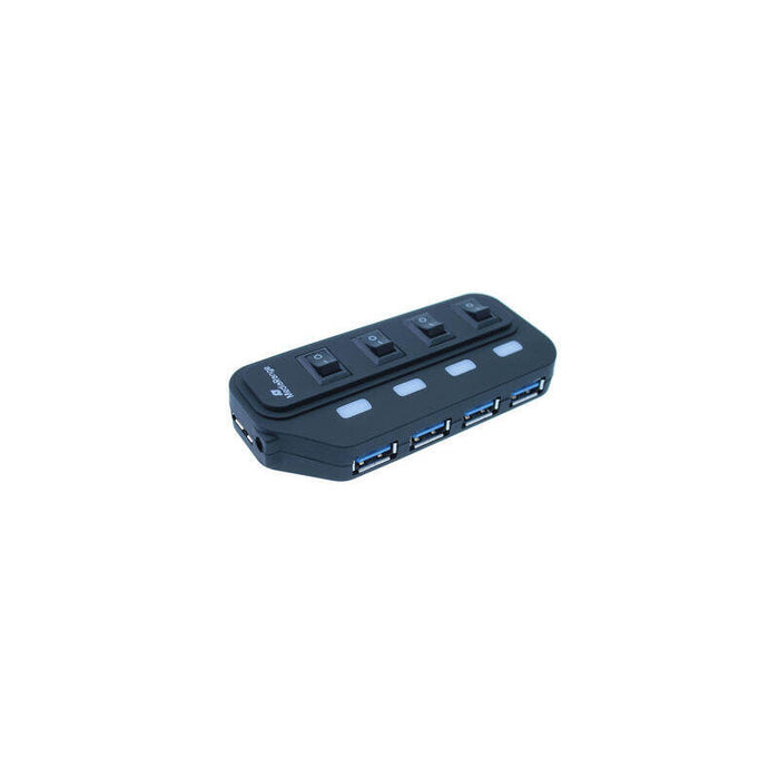 Mediarange Usb-Hub 4-Port Usb 3.0 Externo Negro