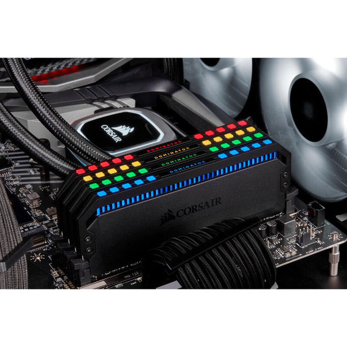 Memoria Corsair Ddr4 32gb / 3466 / Negro / Cmt32gx4m2c3466c16 Corsair Dominator Cmt32gx4m2c3466c16, 32 Gb, 2 X 16 Gb, Ddr4, 3466 Mhz, 288-Pin Dimm