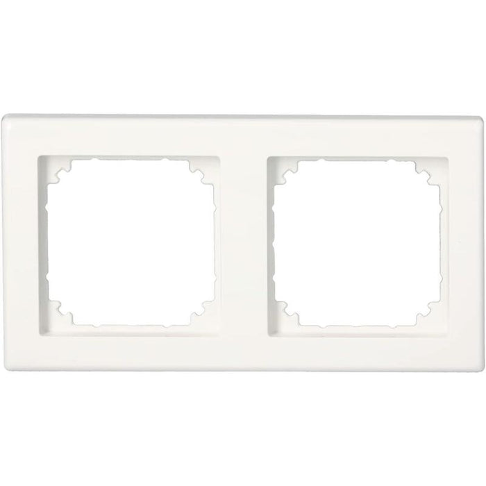 Merten 2-Fach Steckdosenrahmen Weiss 15.2 X 8.1 Cm