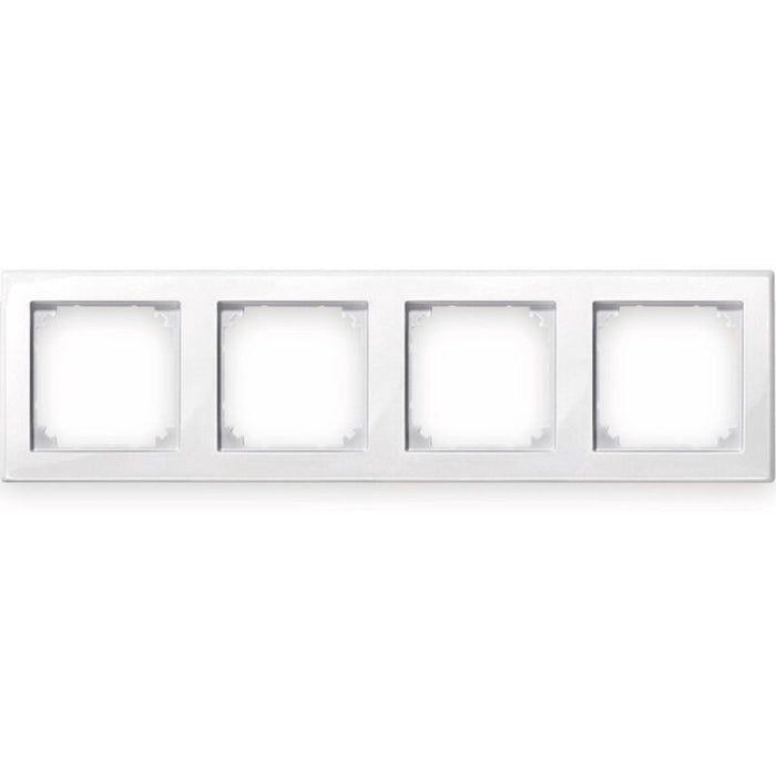 Merten 4-Fach Steckdosenrahmen Weiss 29.4 X 8.1 Cm