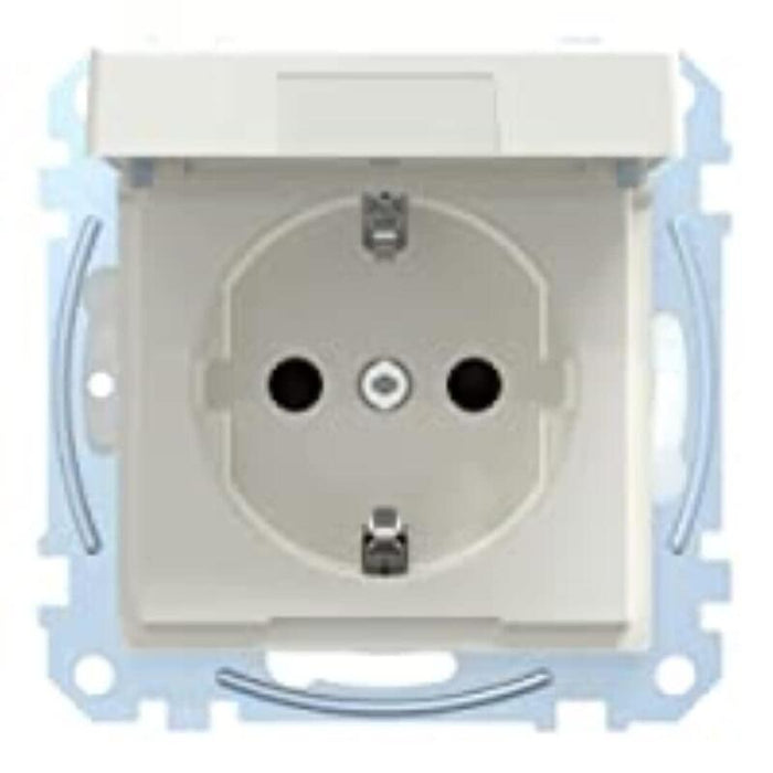 Merten Meg2314-0319 Schuko-Steckdose Mit Klappdeckel, Ip44 Pola