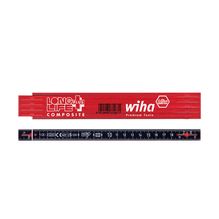 Metro Plegable Wiha Longlife Plus Composite, 2 Metros, Vara De Medir