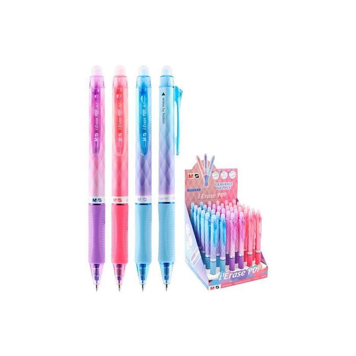 M&G Bolígrafo Gel Borrable Retráctil Ierase Pop Expositor De 36 C/Surtidos