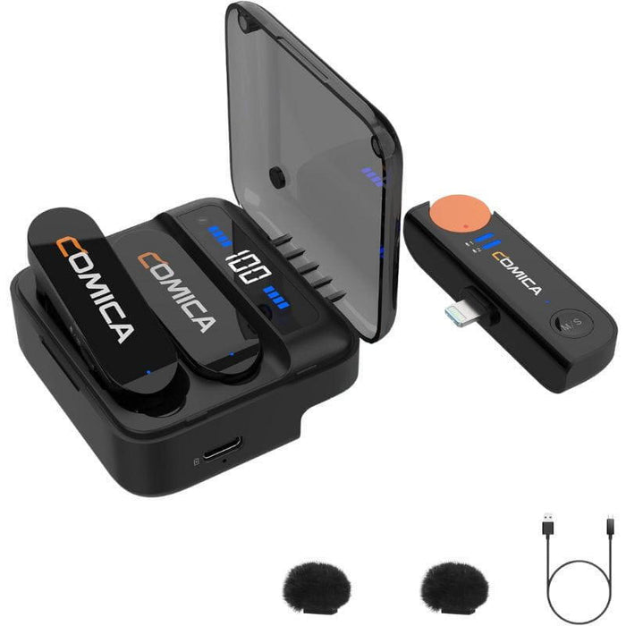 Micrófono Comica Vimo S-Mi  Lavalier Inalámbrico Con Cancelación De Sonido (Lightning) Negro