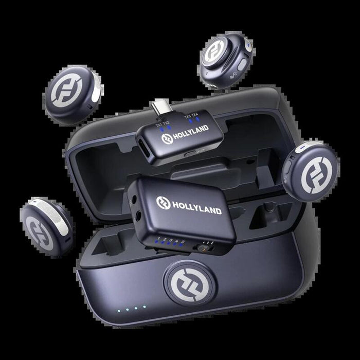 Micrófono Inalámbrico Hollyland Lark M3 Combo 4tx & 2rx Gris Espacial Usb-C