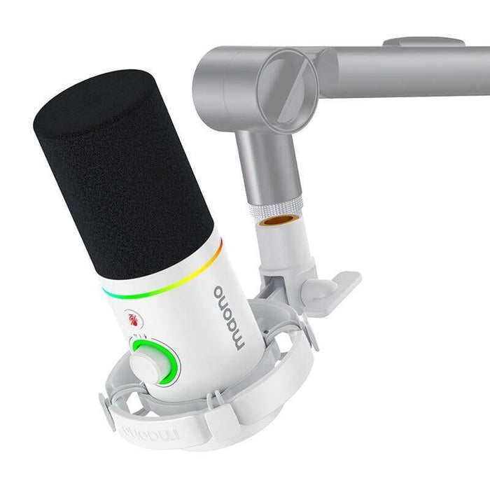 Micrófono Maono Pd200x Rgb Blanco  Usb Para Grabación Y Transmisión En Pc