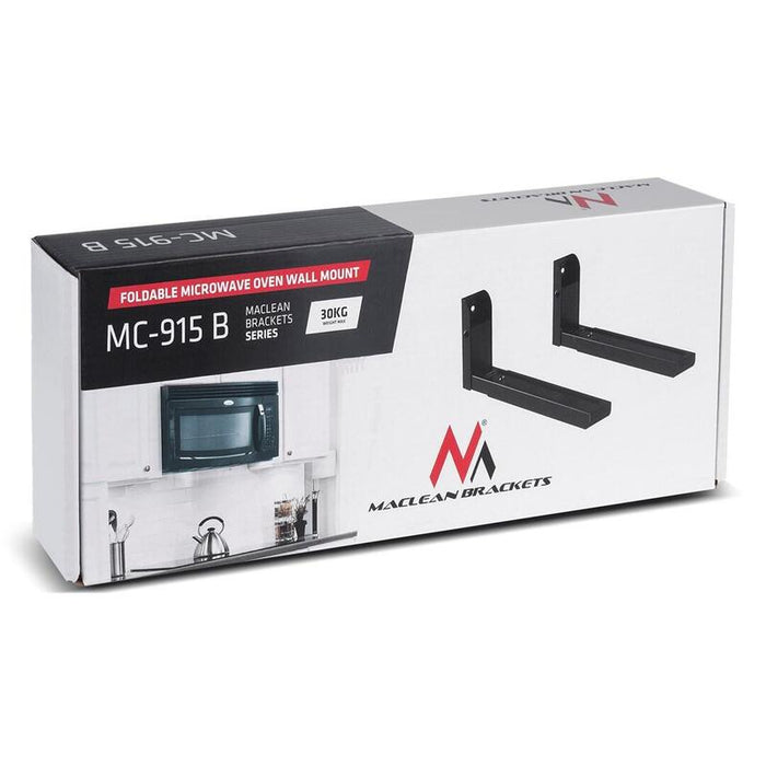 Microondas Soporte Universal Para  Con Brazos Telescópicos Soporte De Pared Para Microondas Con Grill Hasta 30 Kg (Negro)