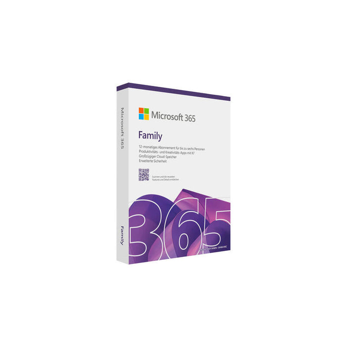 Microsoft 365 Family Box-Pack 1 Jahr Lizenz 1 Bis 6 Personen