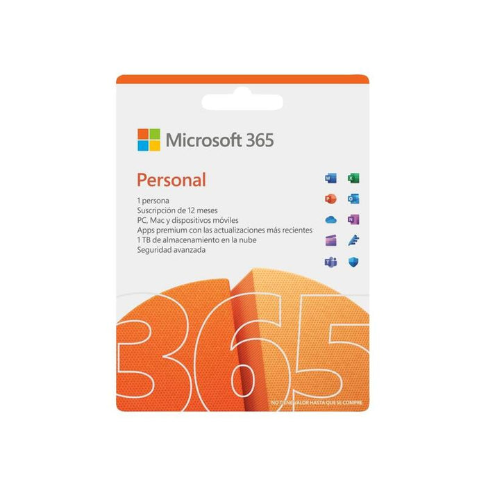 Microsoft 365 Personal 1 Usuario - 1 Año, Formato Fisico